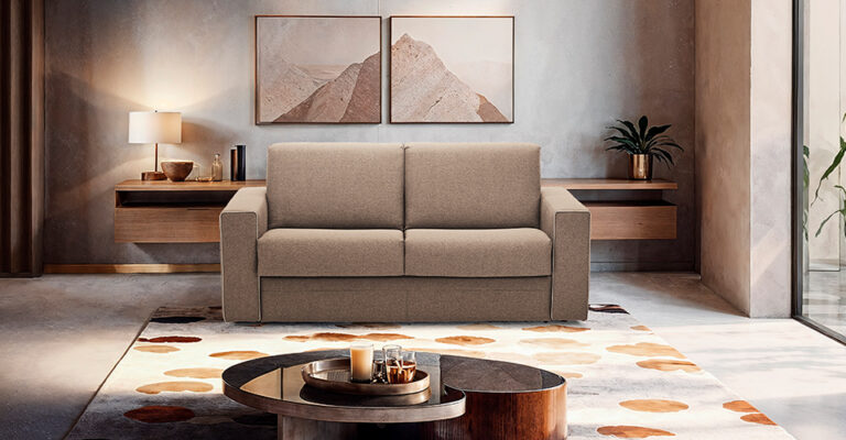 canapé convertible facile à installer avec mécanisme simple et design épuré