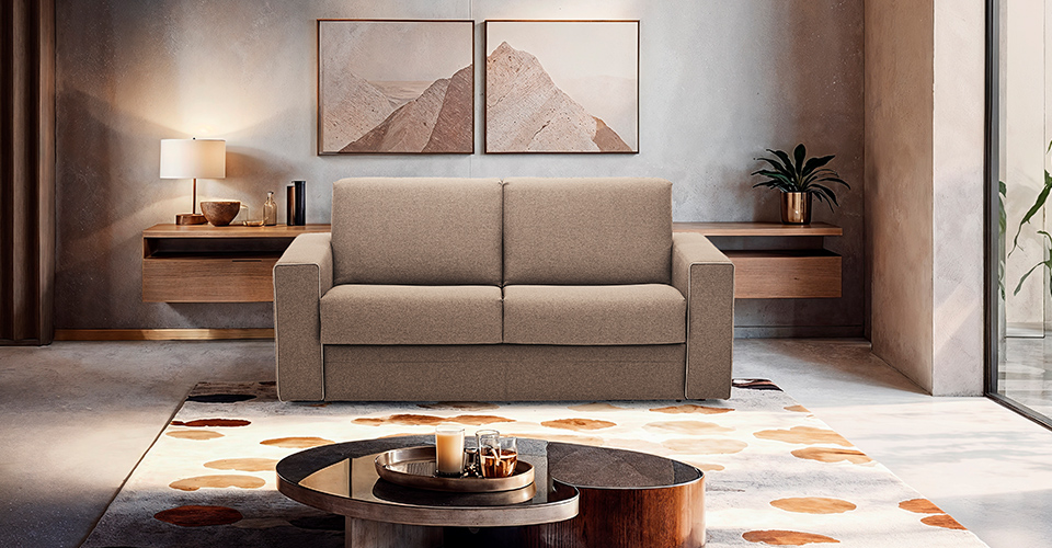 canapé convertible facile à installer avec mécanisme simple et design épuré